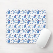 Baby Fles Pacifier Blue Pattern Muismat (Met muis)