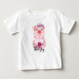 Baby Floral Pig Shirt