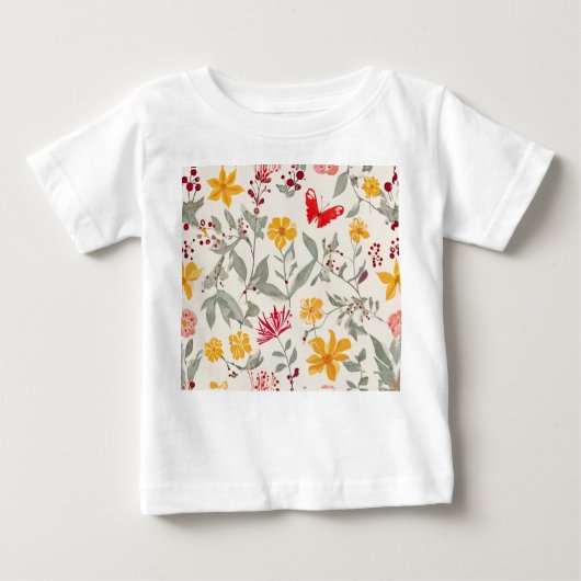 Baby Flower Fine Jersey T-shirt (Voorkant)