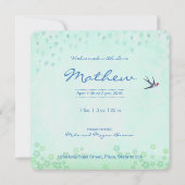 Baby Flower Tree of Life | Faire-part de naissance (Dos)