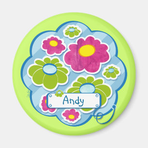 Baby Flowers blue - magnet Magneet