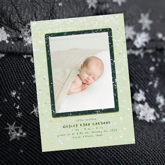 Baby Flurry | Faire-part de naissance vertical