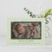 Baby Flurry | Horizontale geboorteaankondiging Kaart (Staand voorkant)