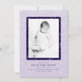 Baby Flurry | Verticale geboorteaankondiging Kaart (Voorkant)