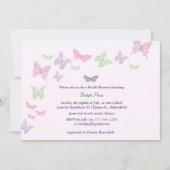 Baby Flutters Shower Invitation paars Kaart (Voorkant)