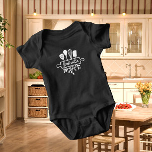 Baby Food Critic Kitchen Utensil en Greenery Romper