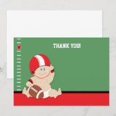 Baby Football Player (rood/zwart) flat bedankt (Voorkant / Achterkant)