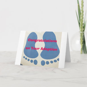 BABY FOOTPRINST / LIEFDE BIJ UW ADOPTIE KAART