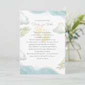 Baby Footprint Memorial Kaart (Staand voorkant)