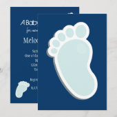 Baby Footprints Baby shower Kaart (Voorkant / Achterkant)