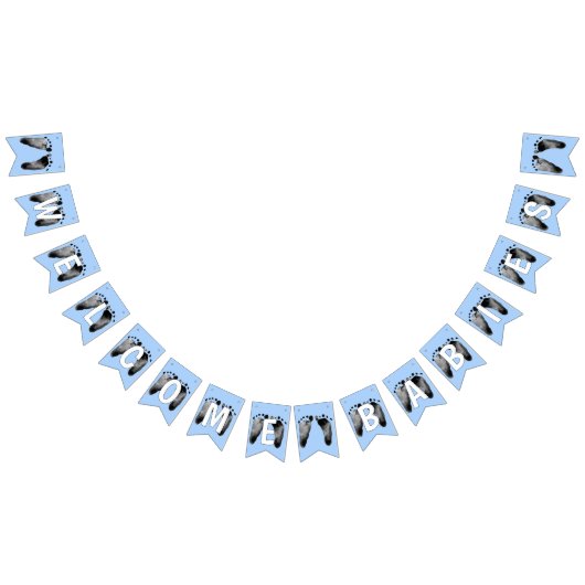 Baby Footprints For Baby Shower Vlaggetjes (Alle)