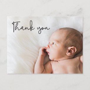Baby Foto baby shower bedankt u aangepast Aankondigingskaart