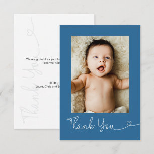 Baby Foto Bedankt Hart Modern Baby Shower