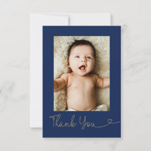 Baby Foto Bedankt Hart Modern Baby shower