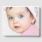 Baby Foto Collage Elegant Gold White Gastenboek (Achterkant)