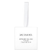 Baby Foto Collage Keepomwille Naam Geboortedatum Kubus Ornament (Voorkant)