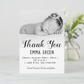 Baby Foto Dank je geboorteaankondiging Aankondiging (Staand voorkant)