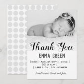 Baby Foto Dank je geboorteaankondiging Aankondiging (Voorkant / Achterkant)