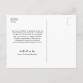 Baby Foto Dank u Hart Modern aankondiging Briefkaart (Achterkant)