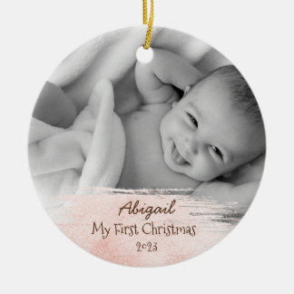 Baby Foto Eerste Kerst Aangepaste Keramische Ornam Keramisch Ornament