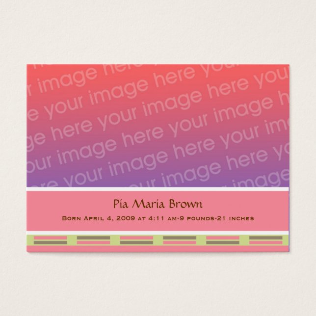 Baby Foto Geboorte Aankondigingen (Voorkant)