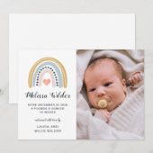 Baby Foto geboorteaankondiging (Voorkant / Achterkant)