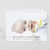 Baby Foto geboorteaankondiging (Voorkant / Achterkant)