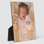 Baby Foto Geboortegegevens Fotoplaat (Zijkant)