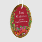 Baby Foto grootouder eerste kerstfeest Ornament (voorkant)