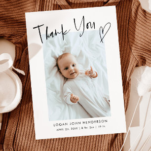 Baby Foto: Hartelijk dank Casual script opdracht Aankondiging