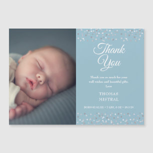 Baby Foto Hartelijk Dank Geboorteaankondiging