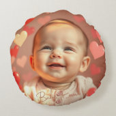 Baby Foto Home Decor Ronde Kussen (Achterkant)