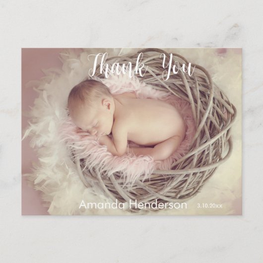 Baby Foto: Je aankondiging Briefkaart (Voorkant)
