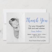 Baby Foto: Je blauwe geboorteaankondiging