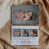 Baby Foto Modern Birth Announcement Card Aankondiging