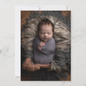 Baby Foto Moderne Geboorte Aankondiging (Achterkant)