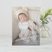 Baby Foto Moderne Geboorte Aankondiging (Staand voorkant)