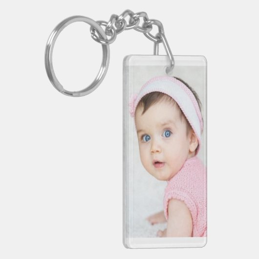 Baby foto, Moederdag cadeau, Sleutelhanger (Voorkant Links)