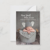 Baby Foto: New Year New Love Birth Announance Notitiekaartje (Voorkant)