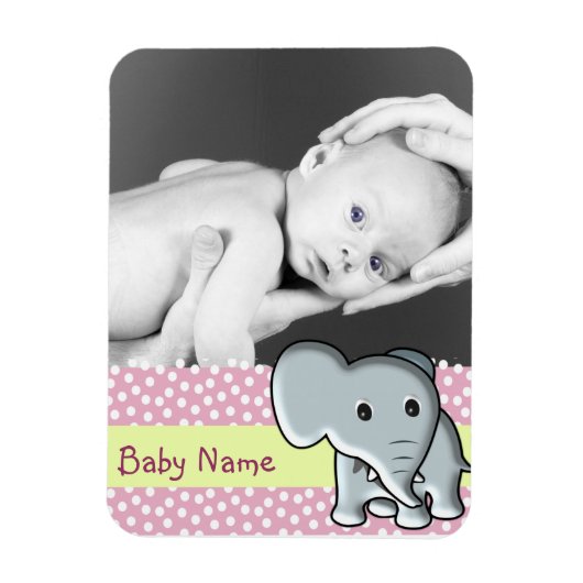 Baby foto/olifant magneet (Verticaal)
