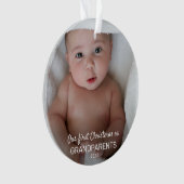 Baby Foto | Onze eerste kerst als grootouders Ornament (voorkant)