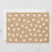 Baby Foto Rustiek Boho Floral Dank u geboorte Aankondiging (Achterkant)