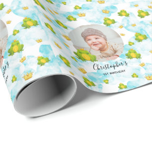 Baby Foto Waterverf Cute Cadeaupapier