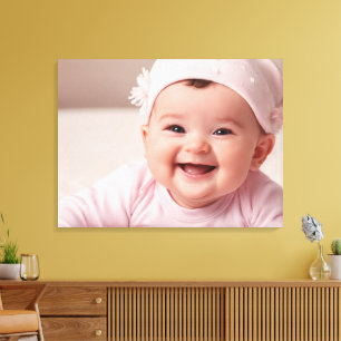 Baby Fotocanvasprint - Gepersonaliseerde Kinderkam Canvas Afdruk