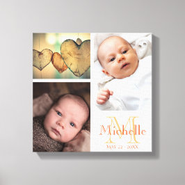 baby fotocollage canvas afdruk