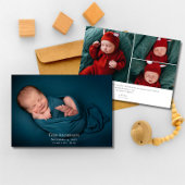 Baby Fotocollage Elegante Naam Script Geboorte Ann Aankondiging