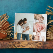 Baby fotocollage met verticale ZigZag Plaque Fotoplaat (Zijkant)