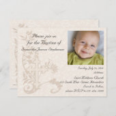 Baby Fotodoop Uitnodiging (Voorkant / Achterkant)