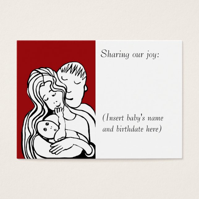 Baby-fotokaart Visitekaartjes (Voorkant)