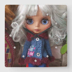 Baby fotopoppen, poppen, gepersonaliseerd, hobby vierkante klok